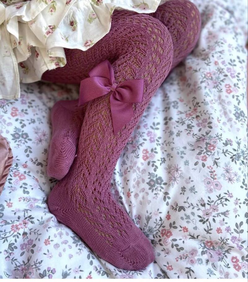 Dres cassis din tricot cu fundă laterală, Condor