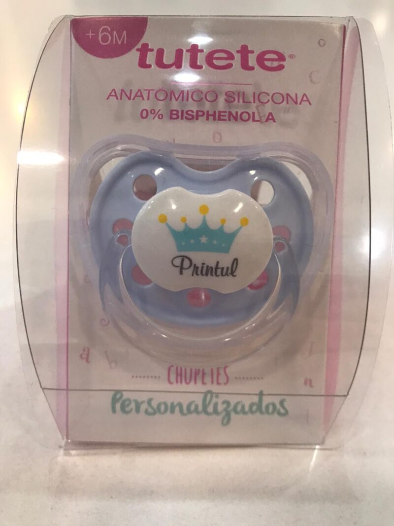 Suzetă albastră coroniță "Prințul"