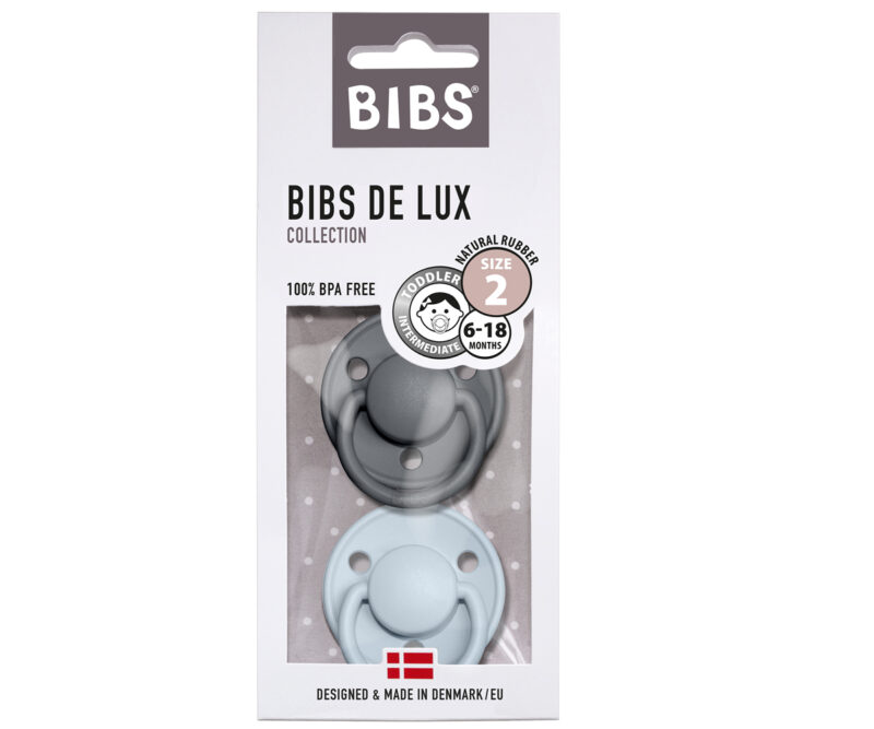 Set 2 suzete BIBS de LUX iron-baby blue - imagine 5