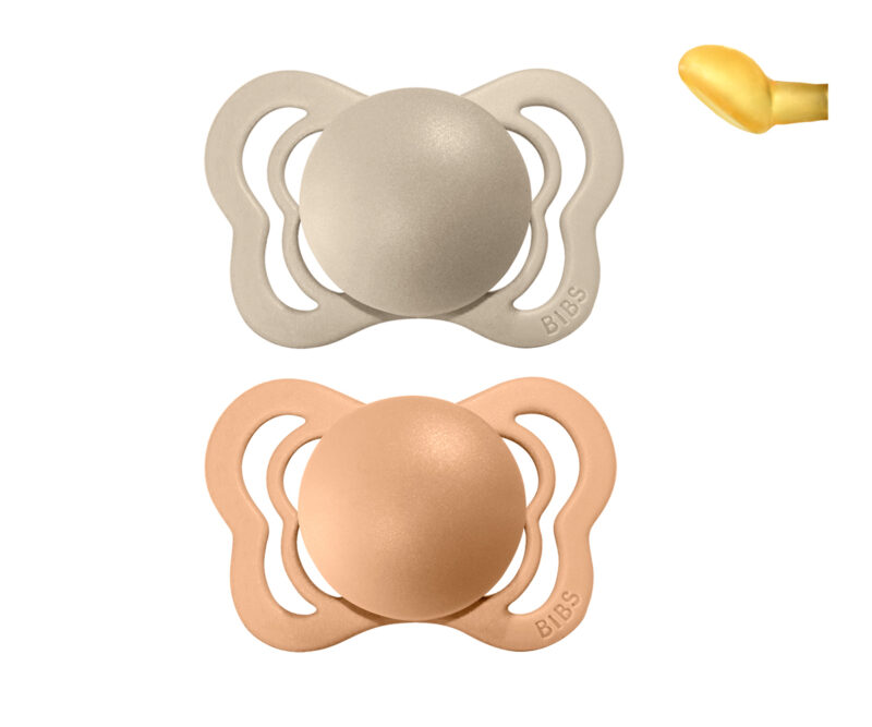 Set 2 suzete BIBS COUTURE vanilla-peach