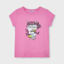 Tricou Ecofriends serigrafie fetiță roz Mayoral