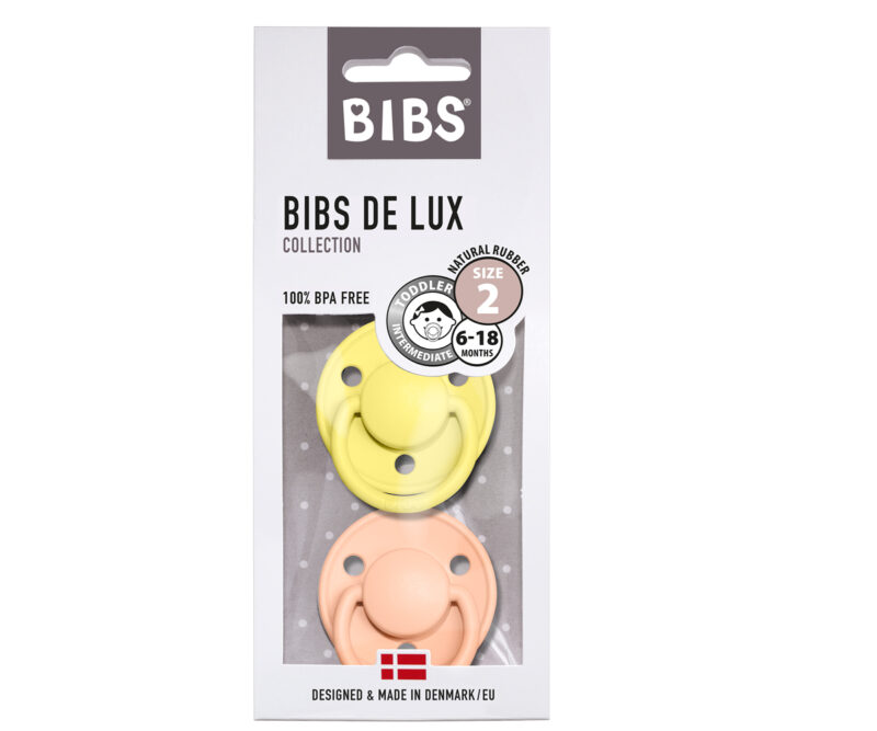 Set 2 suzete BIBS de LUX sunshine-peach sunset - imagine 5