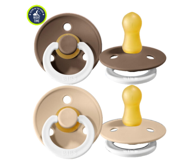 Set 2 suzete BIBS de noapte vanilla-dark oak - imagine 2