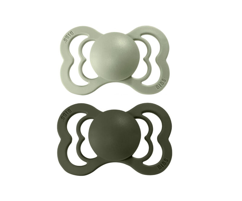 Set 2 suzete BIBS SUPREME sage-hunter green
