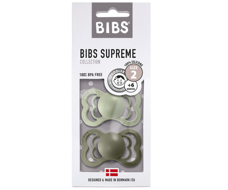 Set 2 suzete BIBS SUPREME sage-hunter green - imagine 5