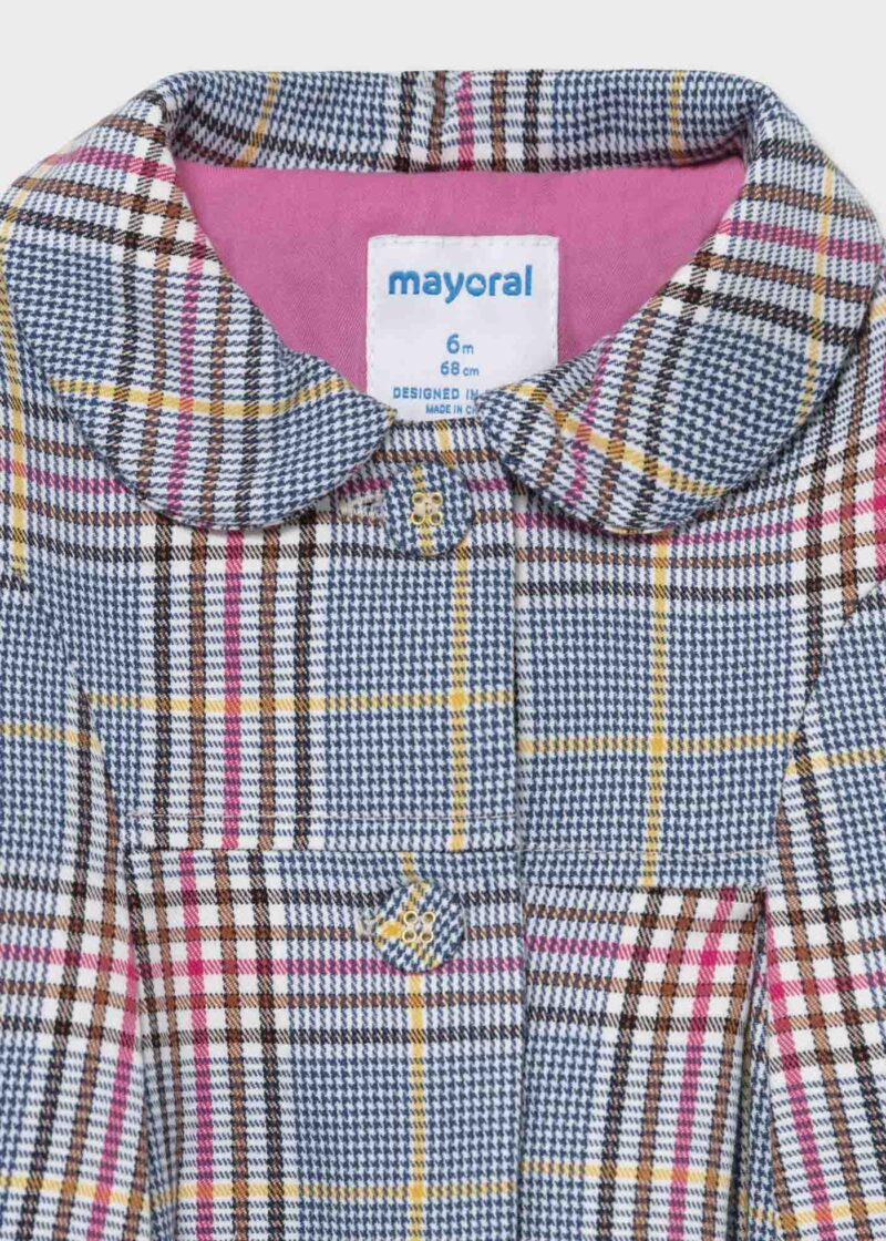 Jachetă carouri azul bebe fetiță Mayoral - imagine 3