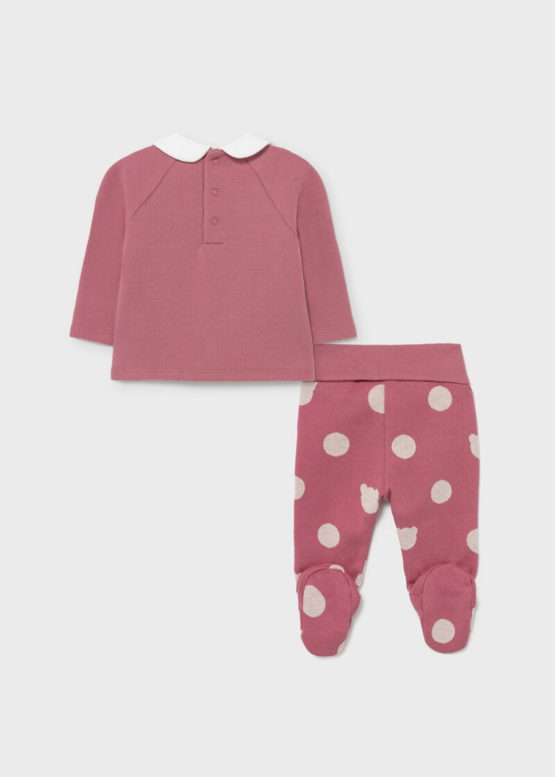 Set cranberry pantaloni cu botoșei ECOFRIENDS Mayoral - imagine 2