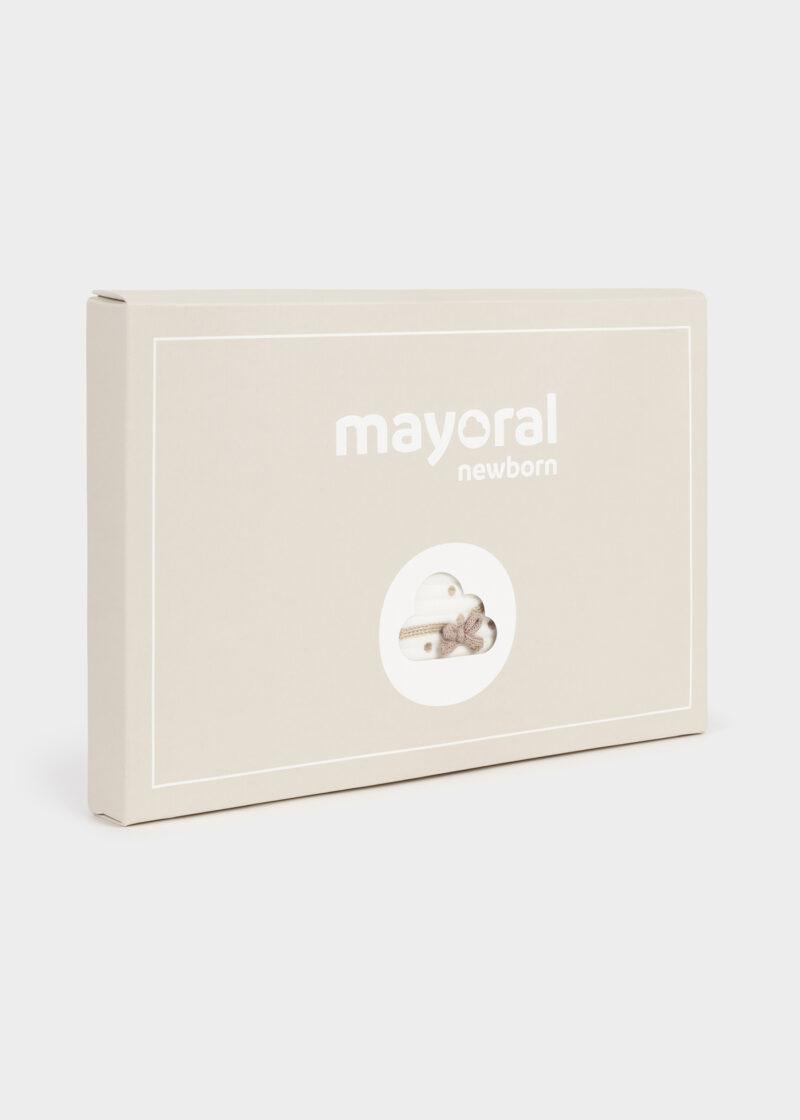 Salopetă ivory cu bulinuțe crem Mayoral - imagine 5