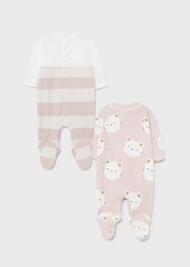 Set 2 pijamale dusty pink ECOFRIENDS cu bentiță Mayoral - imagine 3