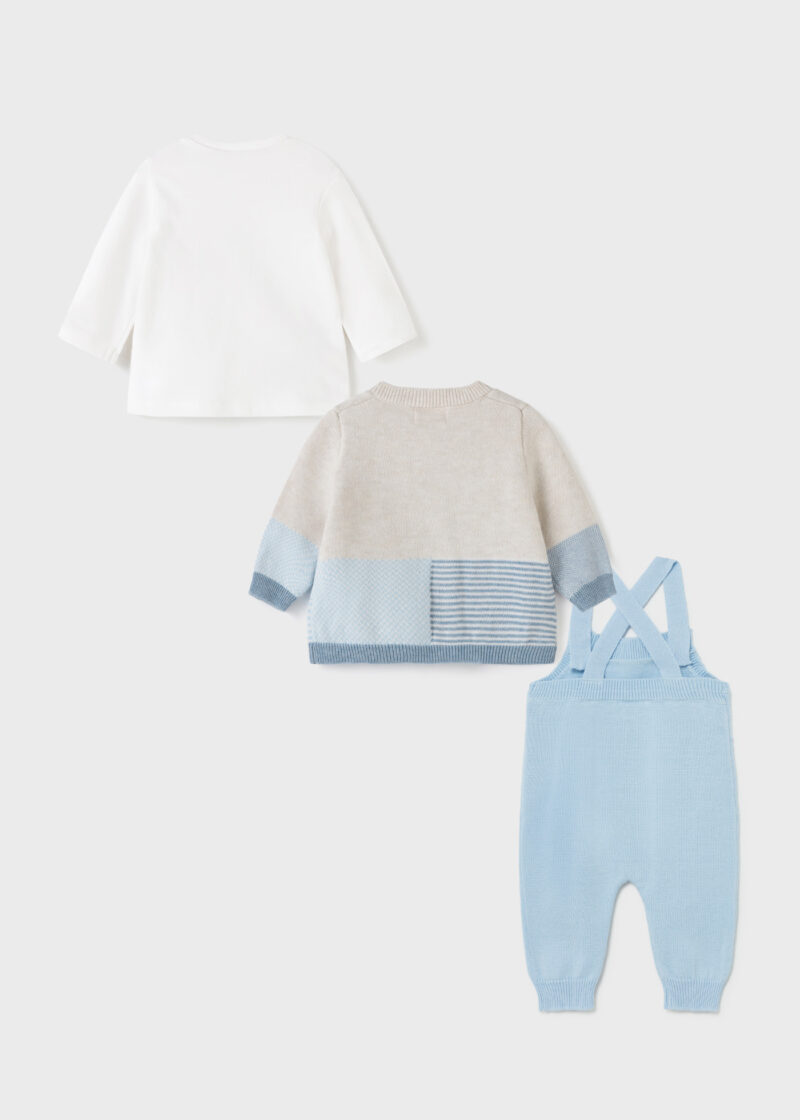 Set salopetă tricot sky-crem Mayoral - imagine 2