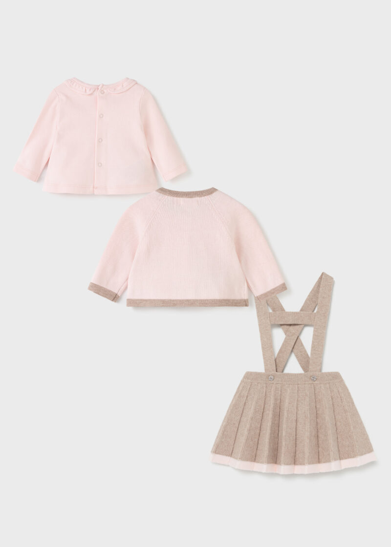 Set fustă din tricot roz deschis Mayoral - imagine 2