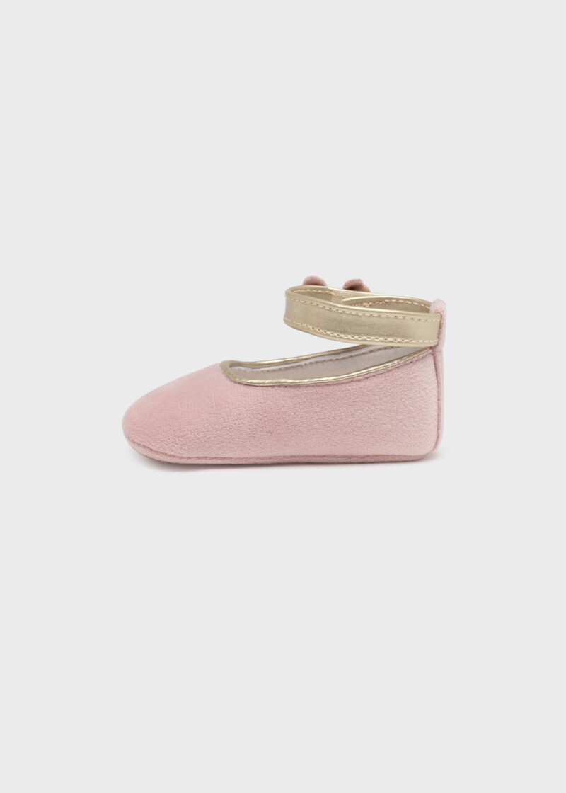 Pantofi dusty pink din catifea nou-născut fată Mayoral - imagine 2