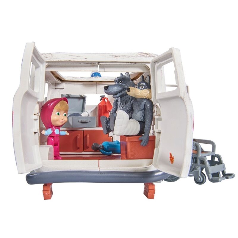 Mașina Simba Masha and the Bear Ambulance cu accesorii - imagine 4