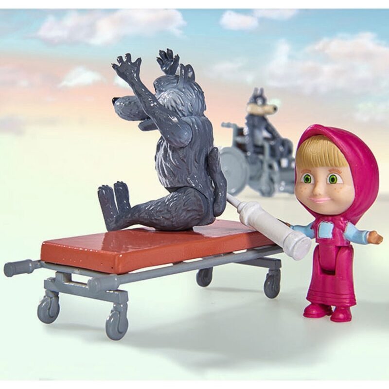 Mașina Simba Masha and the Bear Ambulance cu accesorii - imagine 7