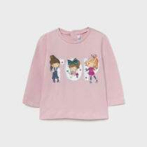 Bluziță rosa imprimeu top fetițe Mayoral