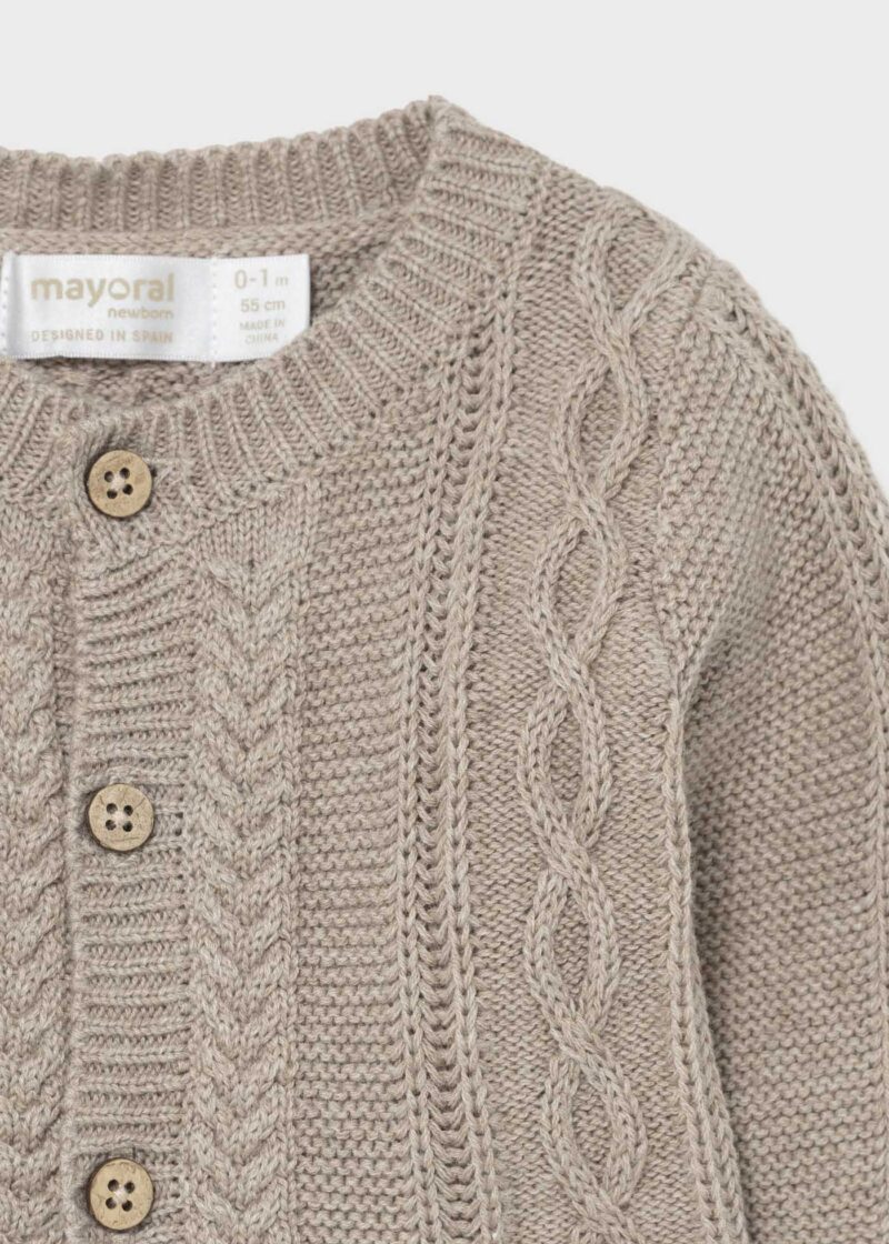 Set pantaloni cu botoșei ECOFRIENDS și căciulă cacao vig Mayoral - imagine 5