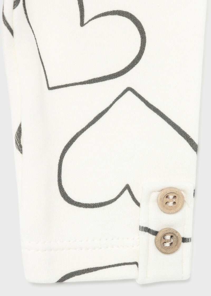 Set 2 leggings gri-ivory cu inimioare Mayoral - imagine 4