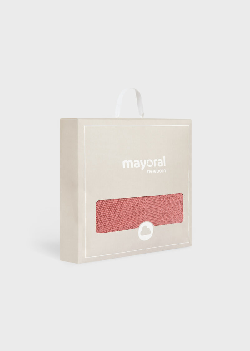 Pătură cranberry cu blăniță bebe Mayoral - imagine 4