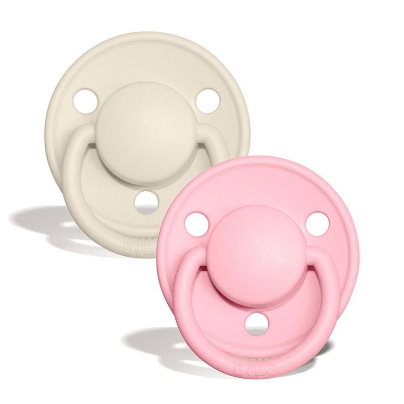 Set 2 suzete BIBS de LUX – ONE SIZE 0-3 ani, ivory-baby pink - imagine 2