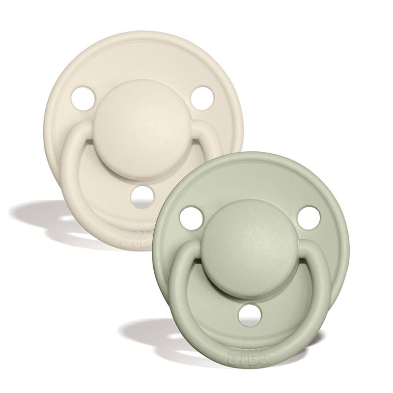 Set 2 suzete BIBS de LUX - ONE SIZE 0-3 ani, ivory-sage - imagine 2