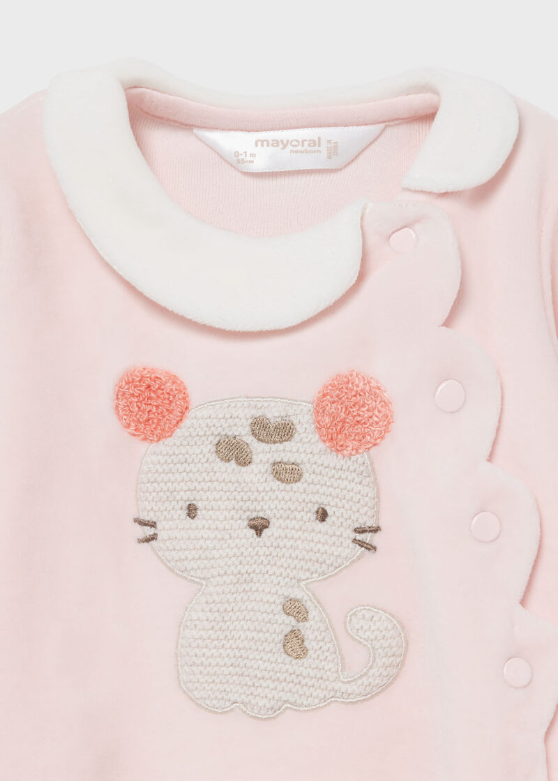 Pijama rosa baby pisicuță Mayoral - imagine 3