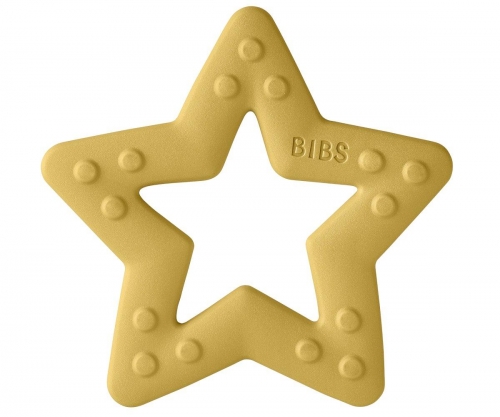 Jucărie dentiție BIBS stea mustard
