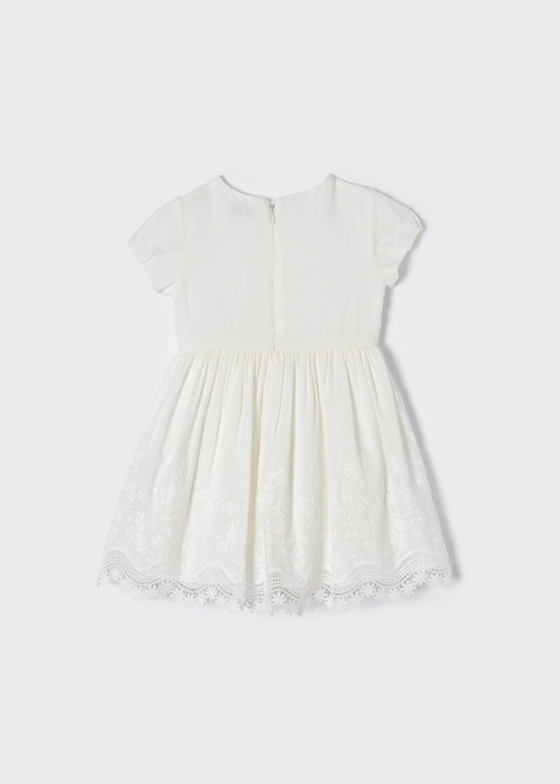 Rochie ivory din in brodată Mayoral - imagine 3