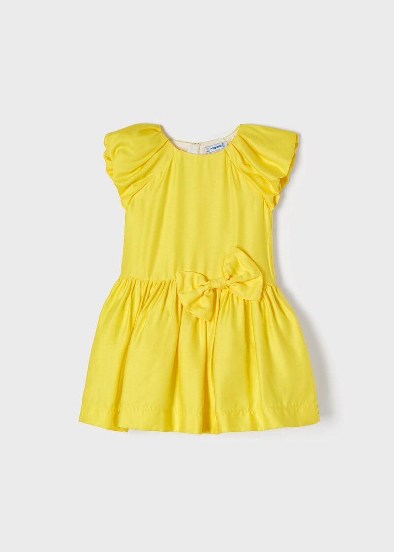 Rochie limon cu fundiță Mayoral - imagine 2