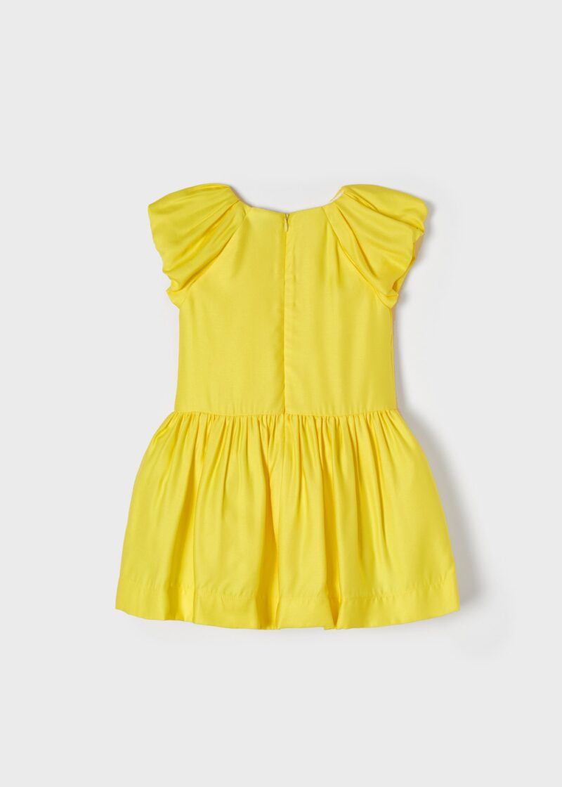 Rochie limon cu fundiță Mayoral - imagine 3