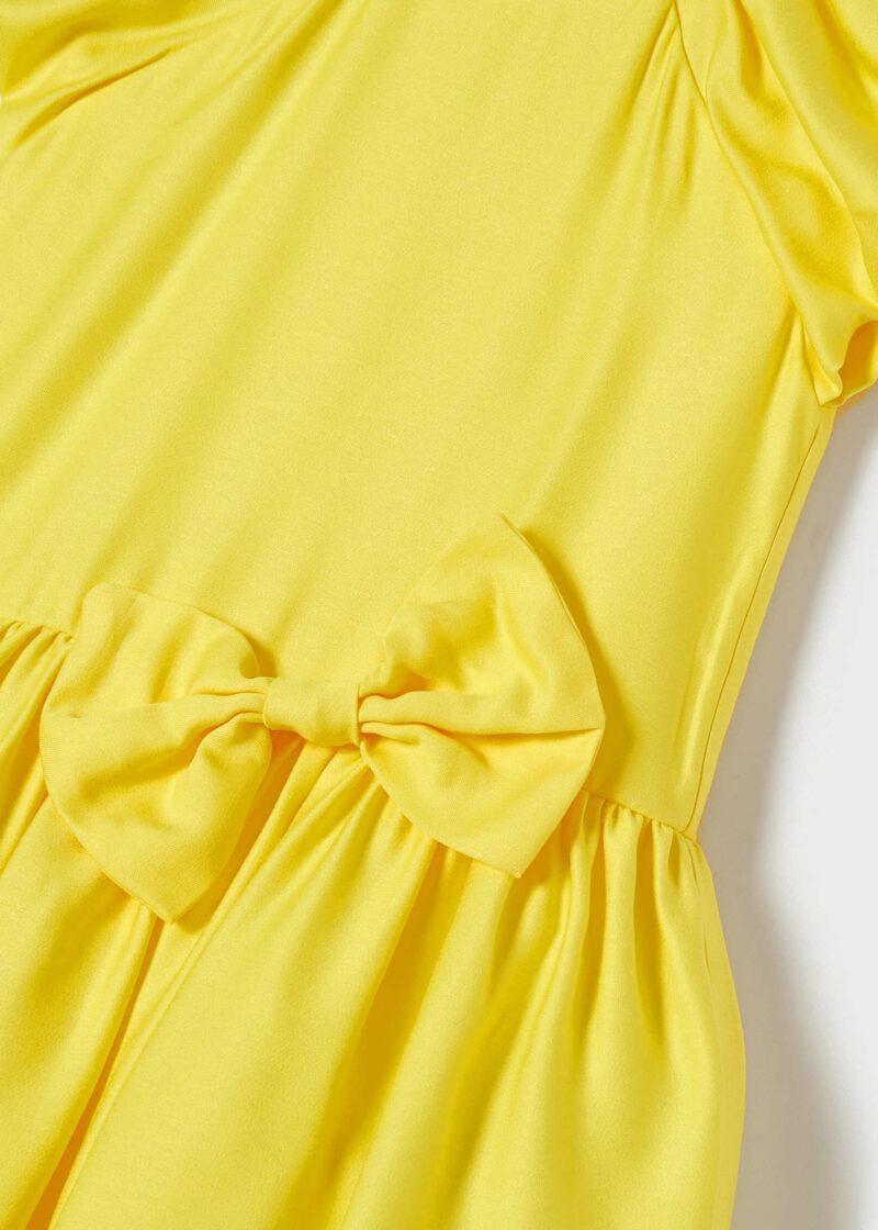 Rochie limon cu fundiță Mayoral - imagine 4
