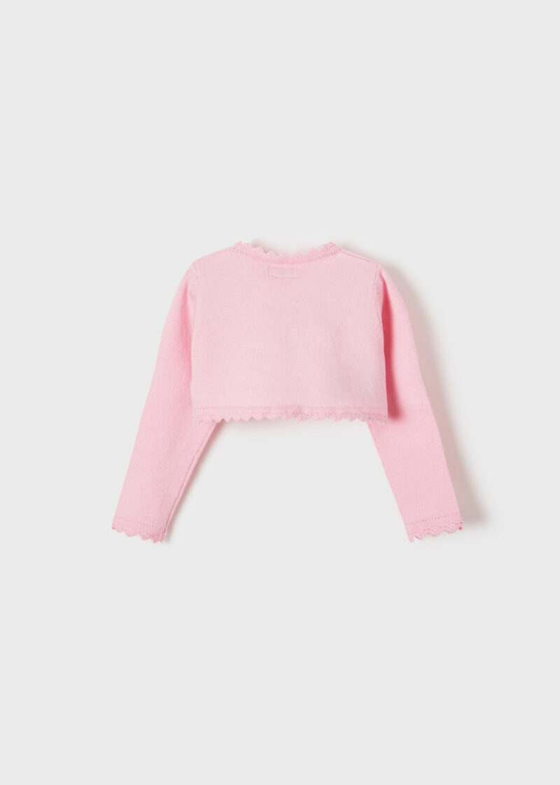 Cardigan rosa din tricot ECOFRIENDS bebe fetiță Mayoral - imagine 2