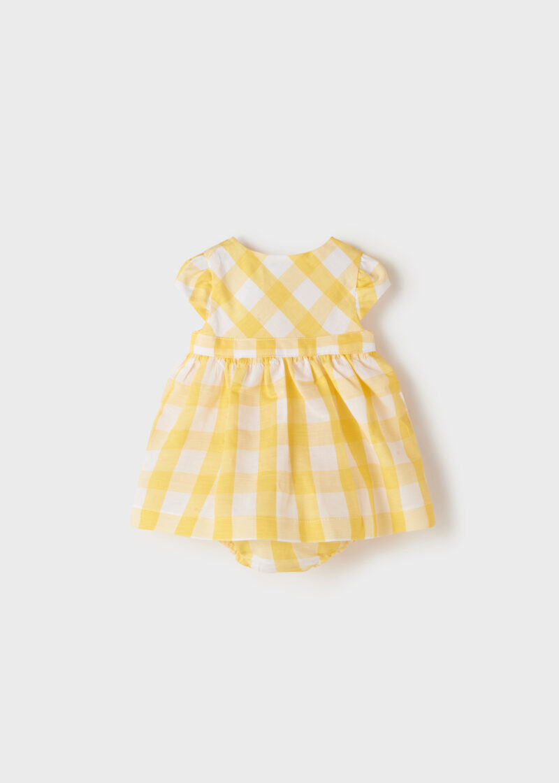 Rochie vichy în dungi galbenă new born Mayoral - imagine 2