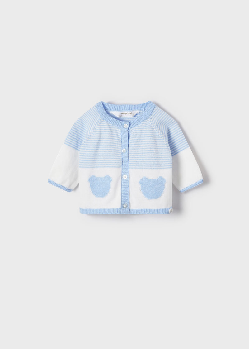 Set 3 piese din tricot dream blue ECOFRIENDS nou-născut băiat Mayoral - imagine 2