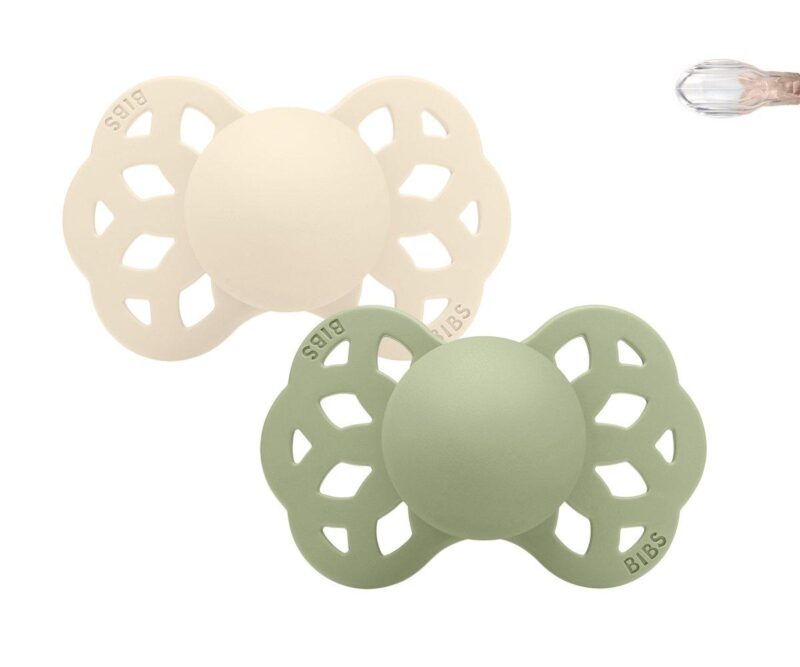 Set 2 suzete Infinity ivory-sage,Bibs