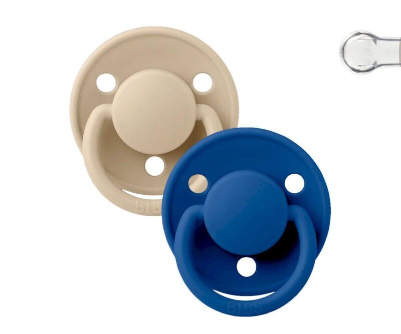 Set 2suzete Bibs de Lux onesize vanilla-cornflower