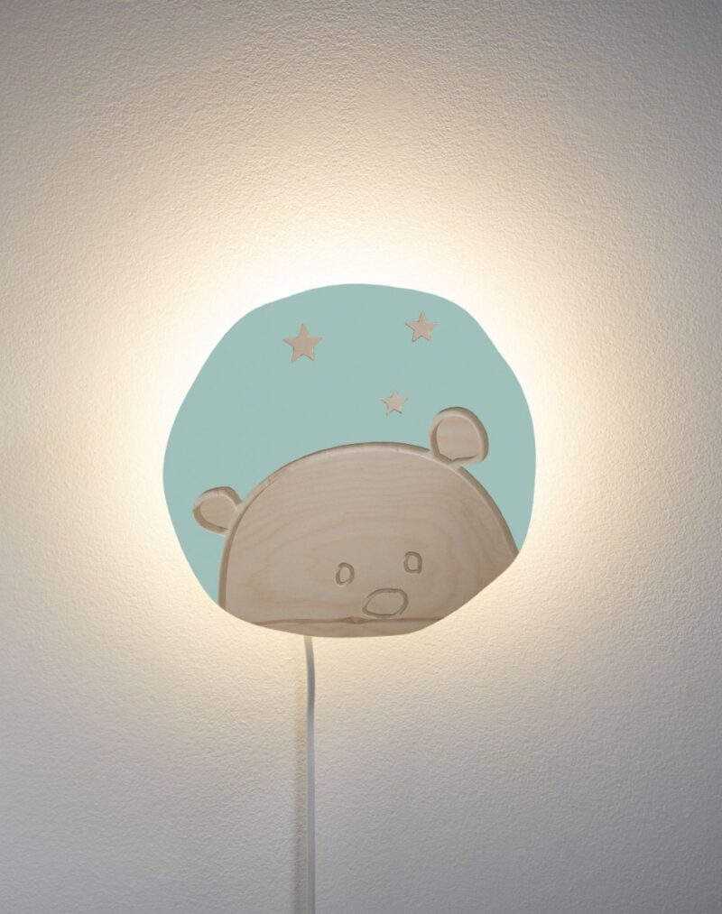 Lampa de perete Ursulet verde