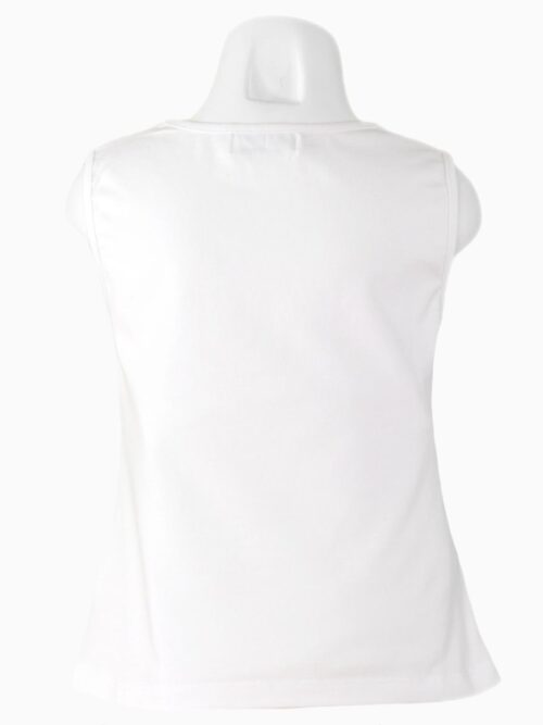 Tricou alb pentru fetițe cu model stea